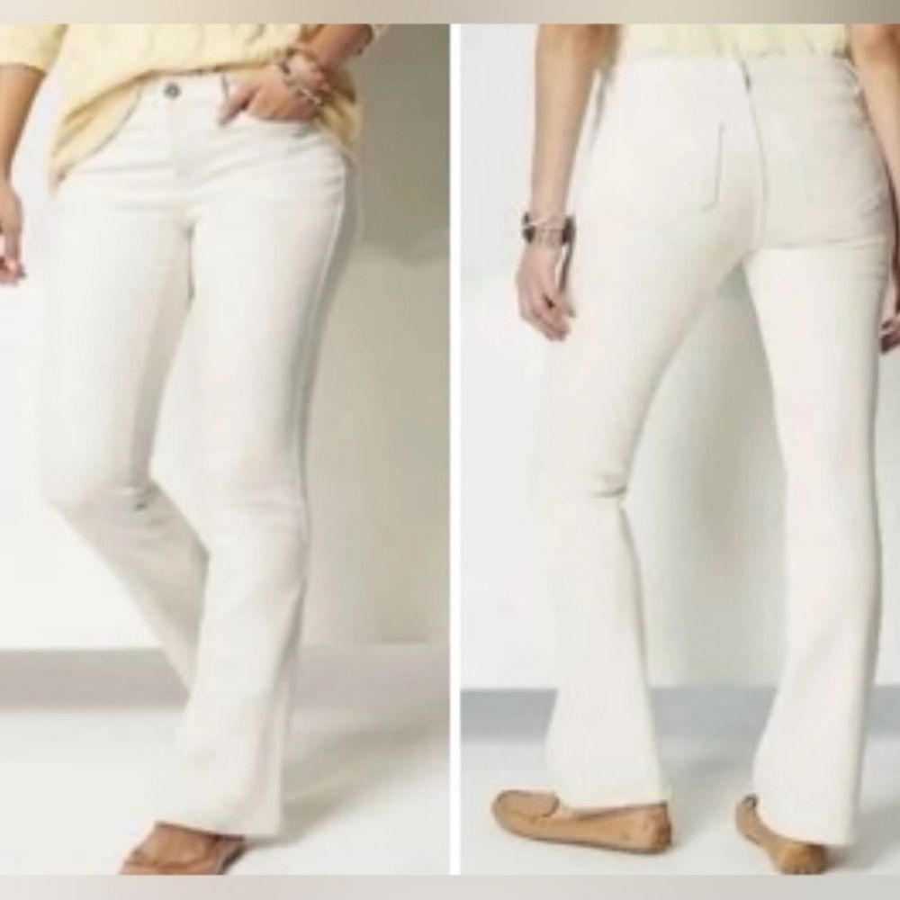 J. Jill Denim Women's Modern Slim Bootcut White Jeans Size 22